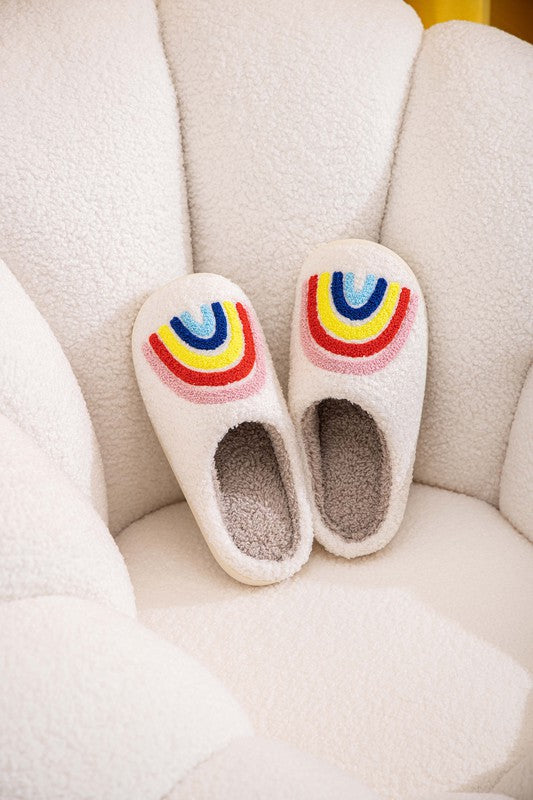 Rainbow Soft Plush Slipper