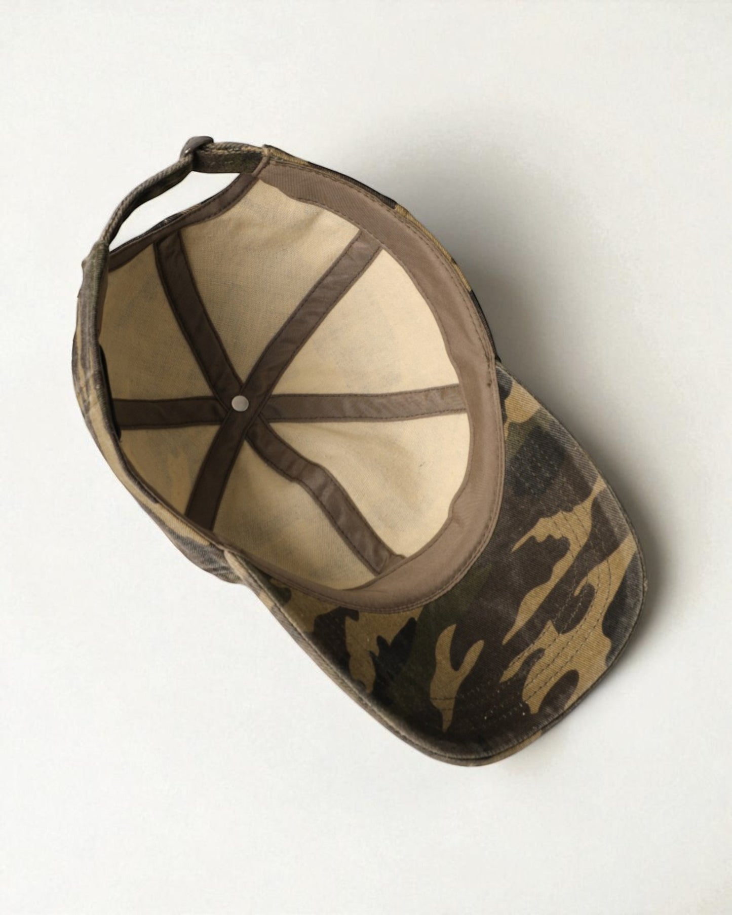 Distressed Camo Baseball Cap