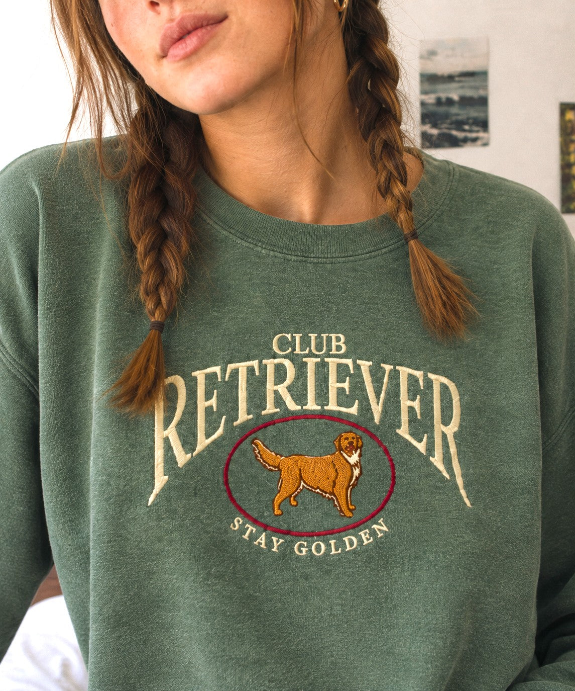 Club Retriever Stay Golden Embroidered Sweatshirt