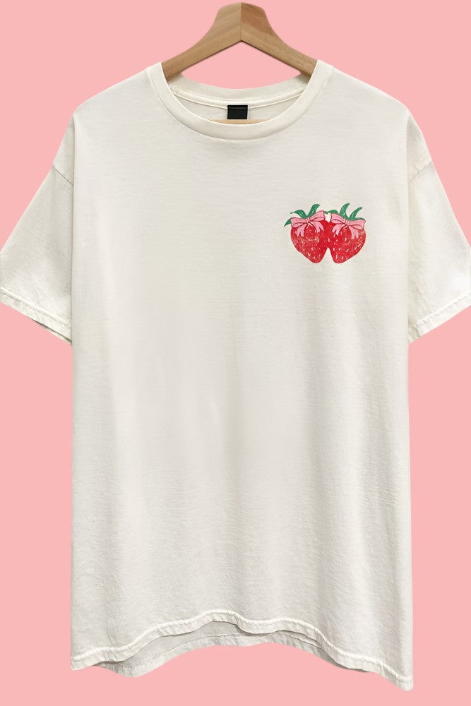 Enjoy the Good Days Strawberry Graphic Tee