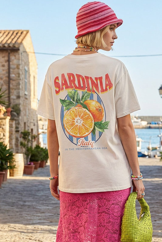 Sardinia Oversized Graphic Tee