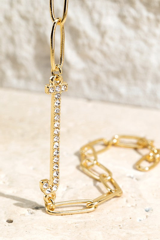 Crystal Initial Letter Bracelet