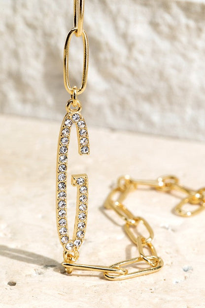 Crystal Initial Letter Bracelet