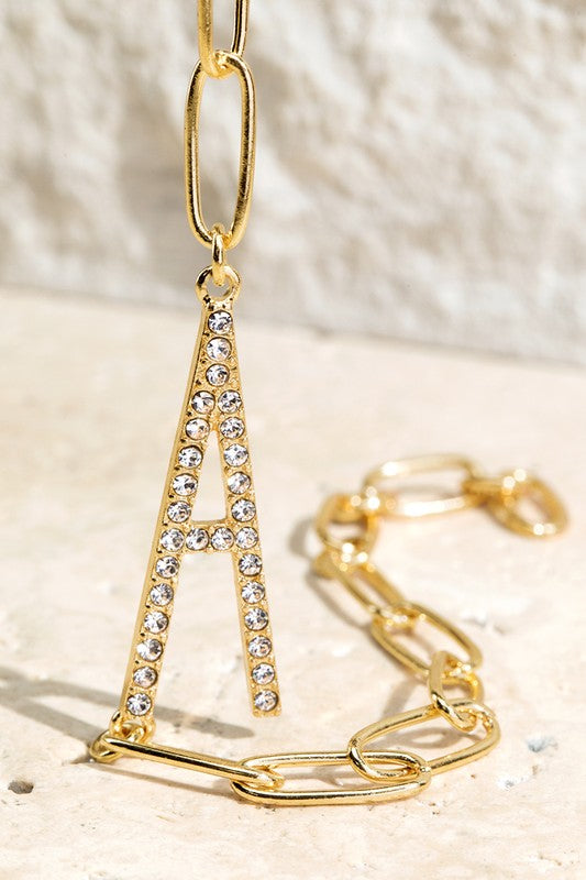 Crystal Initial Letter Bracelet