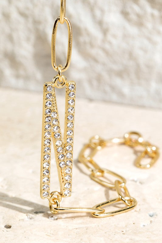 Crystal Initial Letter Bracelet