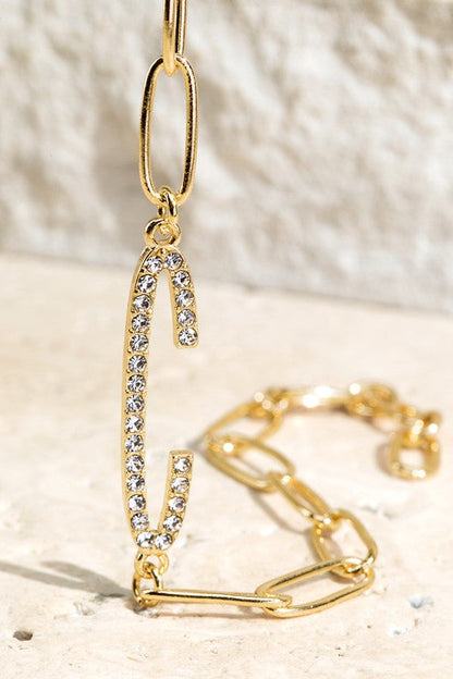 Crystal Initial Letter Bracelet