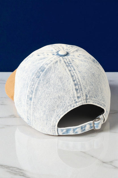 American Flag Denim Corduroy Baseball Cap