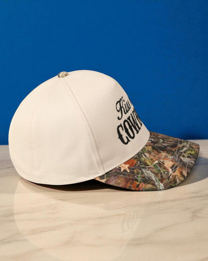 Kiss Me Cowboy Camo Trucker Hat