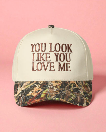 You Look Like You Love Me Camo Trucker Hat