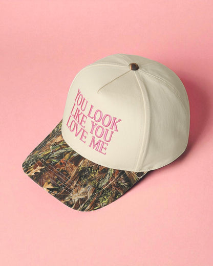 You Look Like You Love Me Camo Trucker Hat