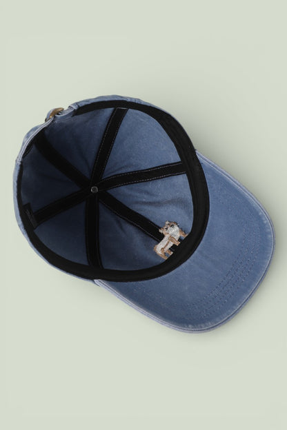 Shiba Inu Embroidered Washed Baseball Cap