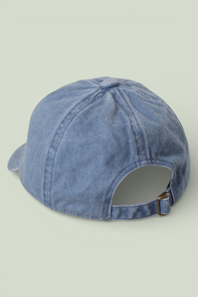 Shiba Inu Embroidered Washed Baseball Cap