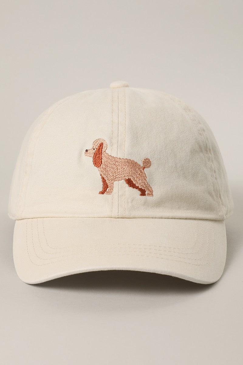 Doodle Dog Embroidered Cotton Dad hat
