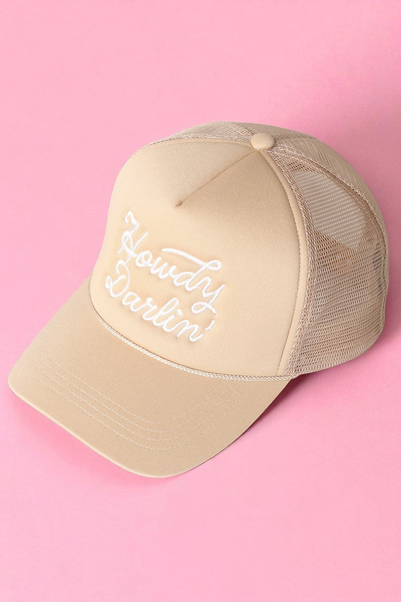 Howdy Darlin Embroidered Trucker Hat