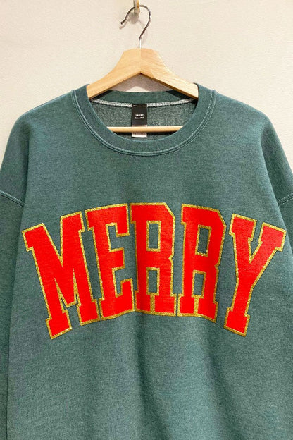 Merry Glitter Oversized Sweatshirt