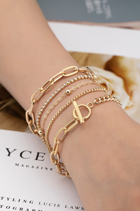 Five Mixed Bracelets Set