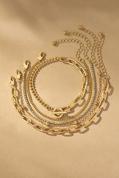 Five Mixed Bracelets Set