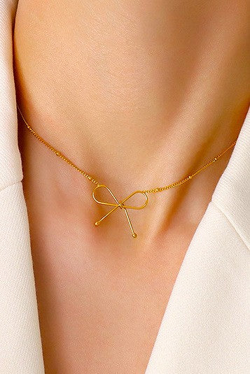 Dainty Bow Necklace