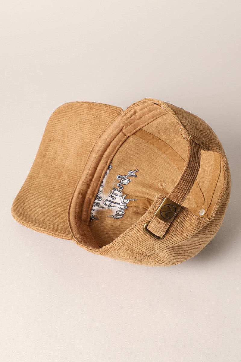 Good Things Take Time Corduroy Cap