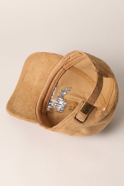 Good Things Take Time Corduroy Cap