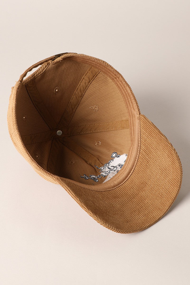 Good Things Take Time Corduroy Cap