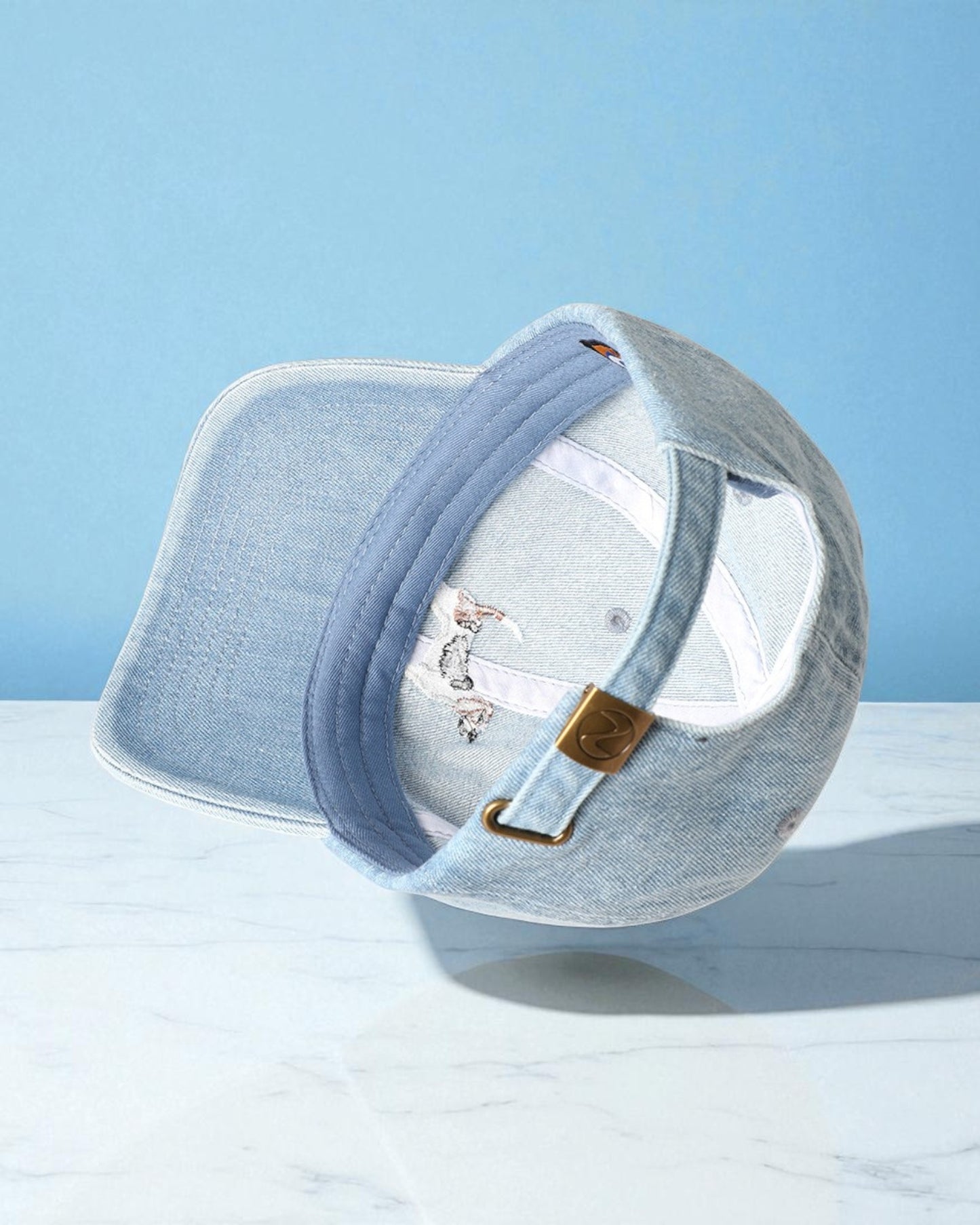 Embroidered Beagle Denim Baseball Cap