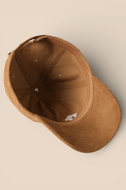 Maltese Embroidered Corduroy Baseball Cap
