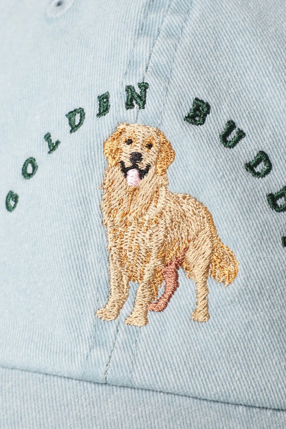 Golden Buddy Embroidered Dog Baseball Cap