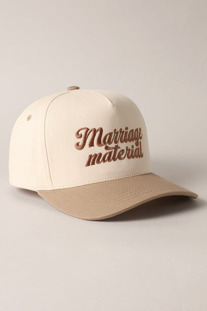 Marriage Material Embroidered Baseball Cap