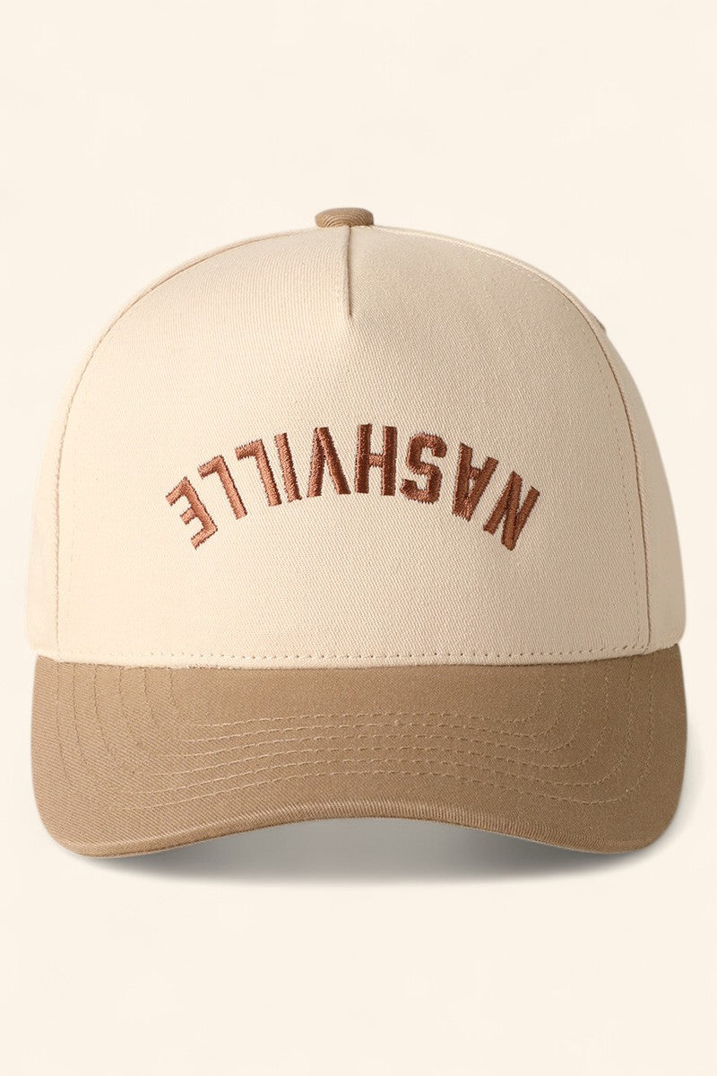 Nashville Embroidered Two-Tone Baseball Cap