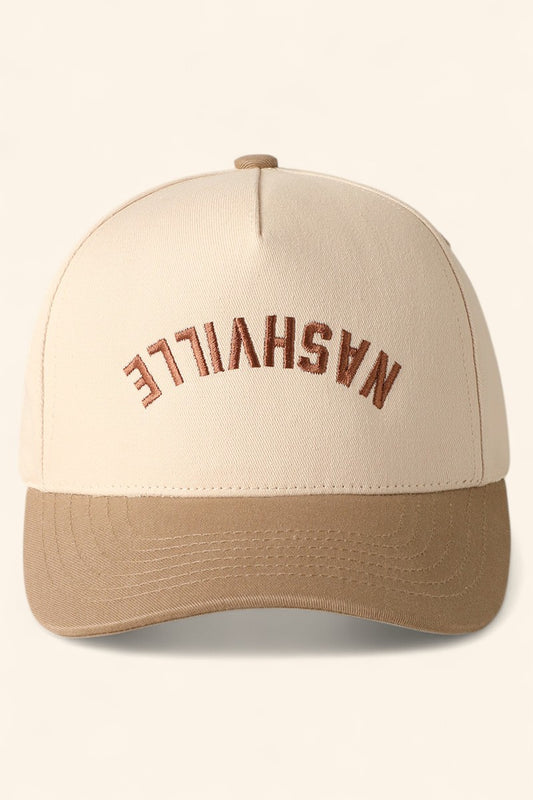 Nashville Embroidered Two-Tone Baseball Cap