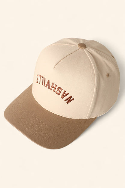 Nashville Embroidered Two-Tone Baseball Cap