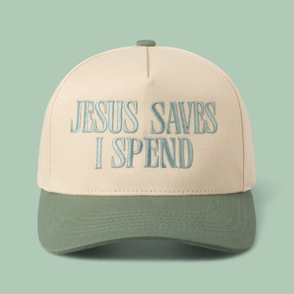 Jesus Save I Spend Embroidery Trucker Hat