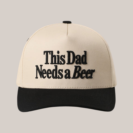 This Dad Needs a Beer Embroidered Snapback Cap
