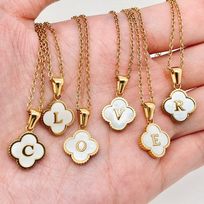 Clover Initial Necklace