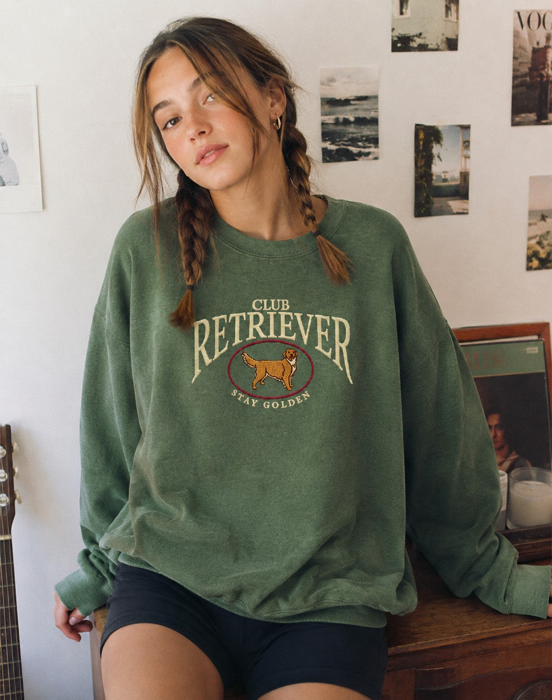 Club Retriever Stay Golden Embroidered Sweatshirt