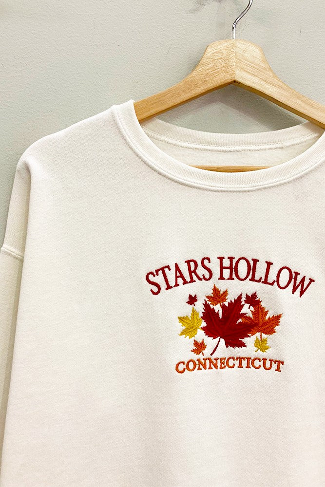 Stars Hollow Embroidered Fall Crewneck Sweatshirt