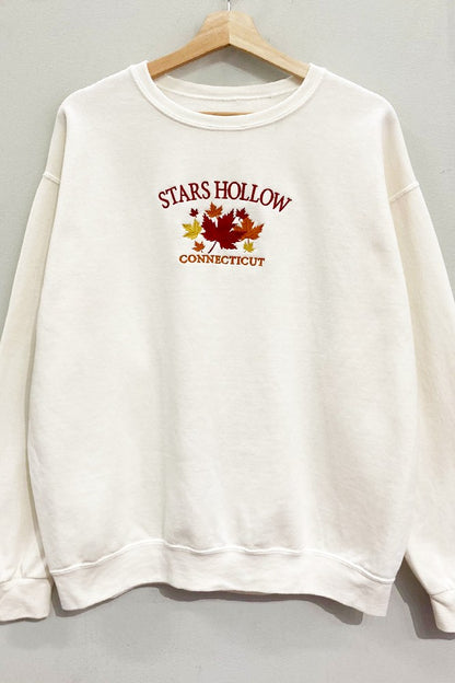 Stars Hollow Embroidered Fall Crewneck Sweatshirt