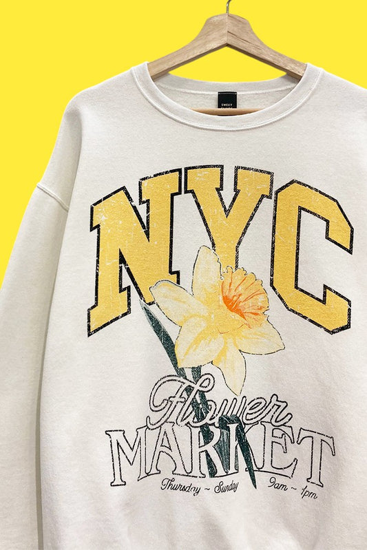 NYC Flower Market Oversized Sweatshirt