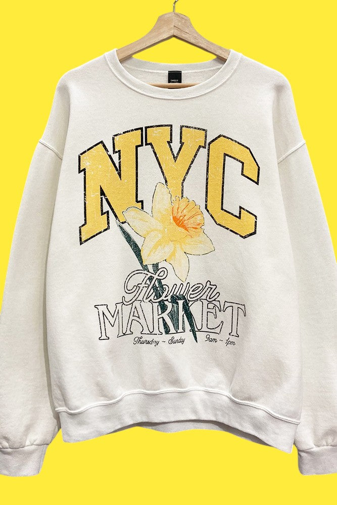 NYC Flower Market Oversized Sweatshirt
