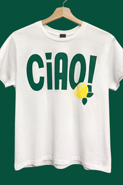 CIAO Lemon Graphic White T-Shirt