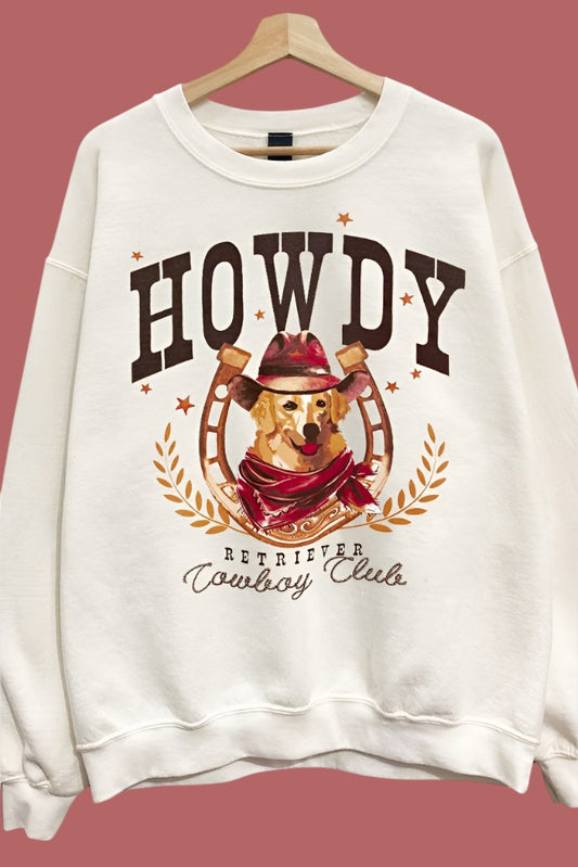 Howdy Retriever Cowboy Oversized Sweatshirt