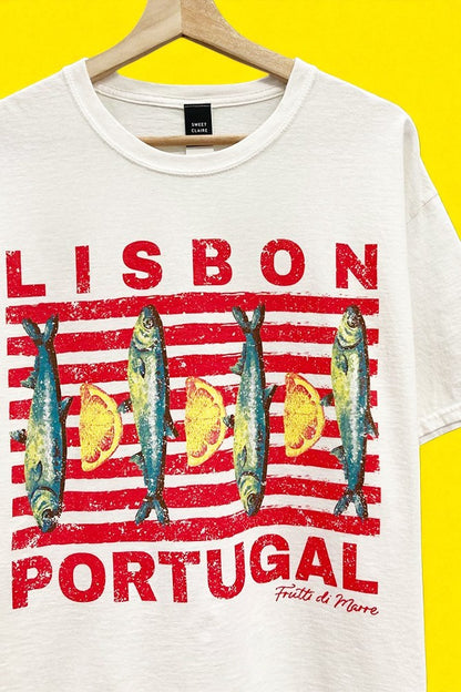 Lisbon Portugal Oversized Graphic T-Shirt