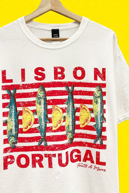 Lisbon Portugal Oversized Graphic T-Shirt