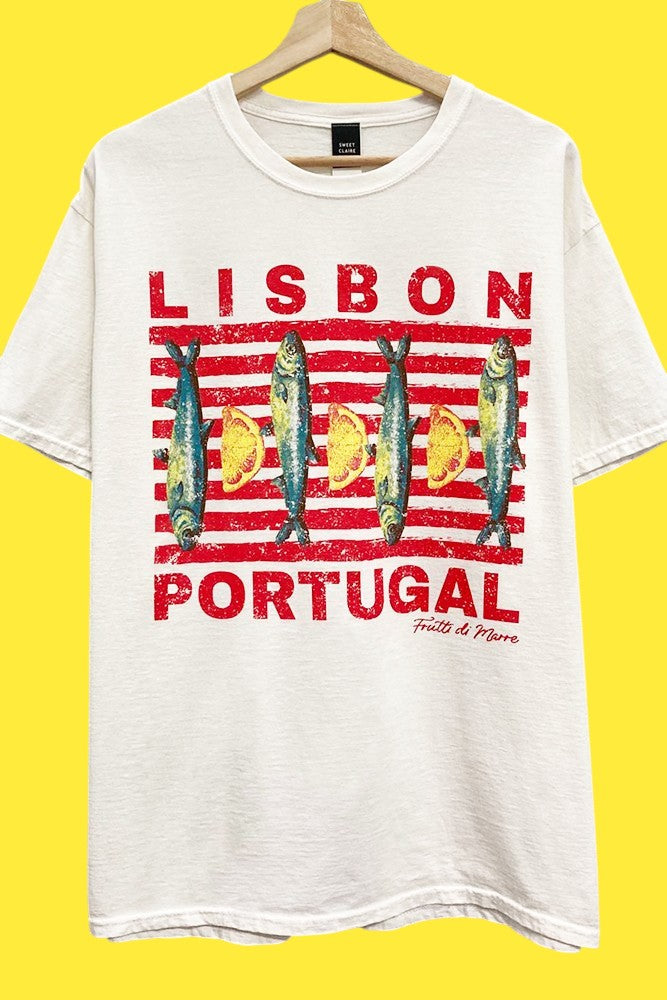 Lisbon Portugal Oversized Graphic T-Shirt