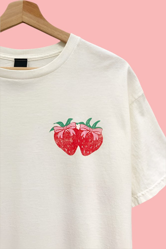Enjoy the Good Days Strawberry Graphic Tee