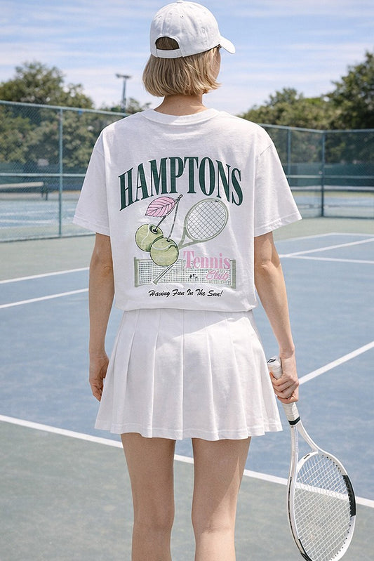 Hamptons Tennis Vintage Graphic T Shirt