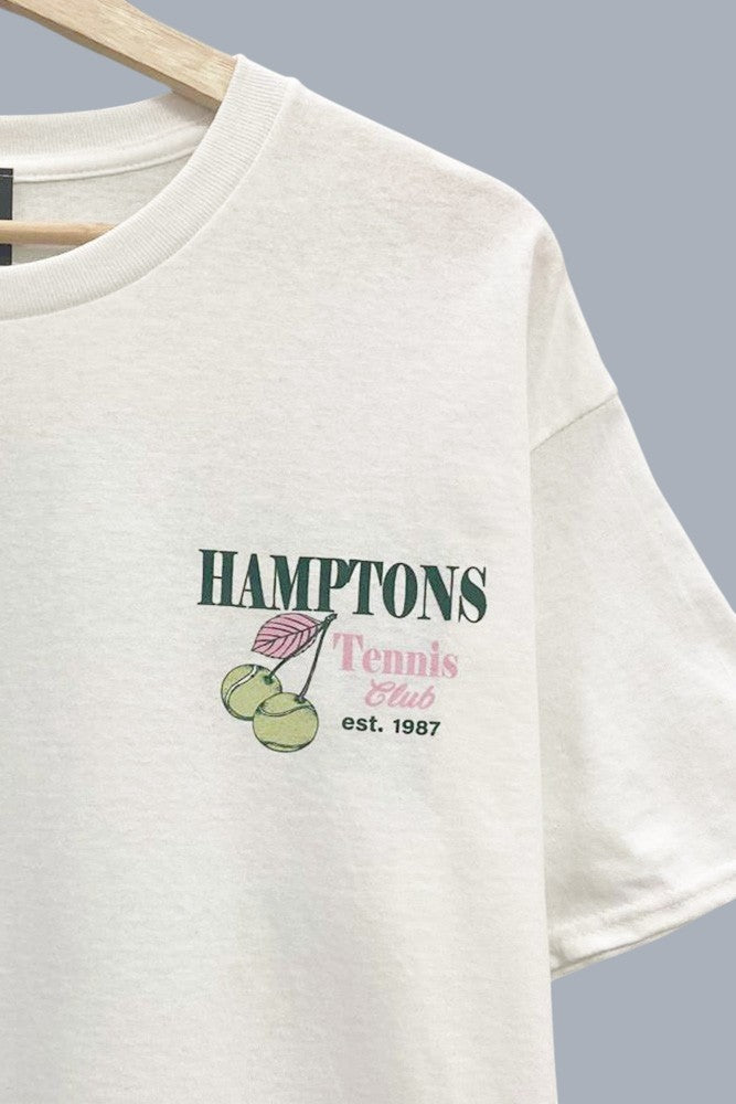 Hamptons Tennis Vintage Graphic T Shirt
