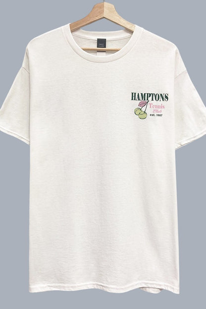Hamptons Tennis Vintage Graphic T Shirt
