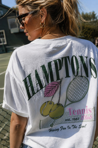 Hamptons Tennis Vintage Graphic T Shirt